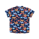 Boy Shirt Mandarin Collar - Wild Safari Adventures (Navy)