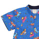 Mandarin Collar Boy Shirt - Animals In Cars (Blue)