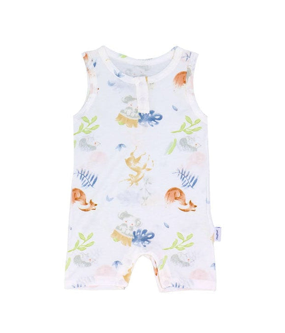 Animals In Autumn Cotton Sleeveless Onesie