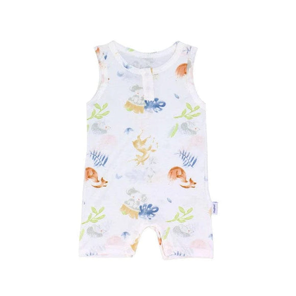 Animals In Autumn Cotton Sleeveless Onesie