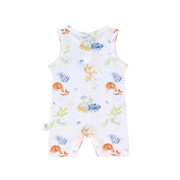 Animals In Autumn Cotton Sleeveless Onesie