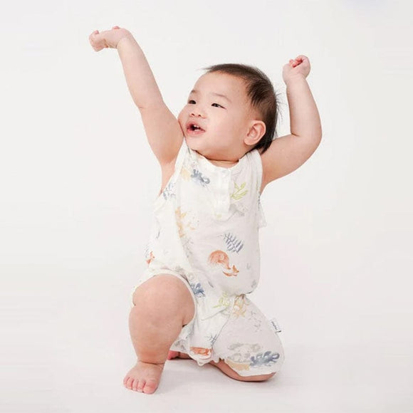 Animals In Autumn Cotton Sleeveless Onesie