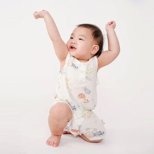 Animals In Autumn Cotton Sleeveless Onesie
