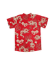 Mandarin Collar Shirt - Auspicious Dragon (Red)