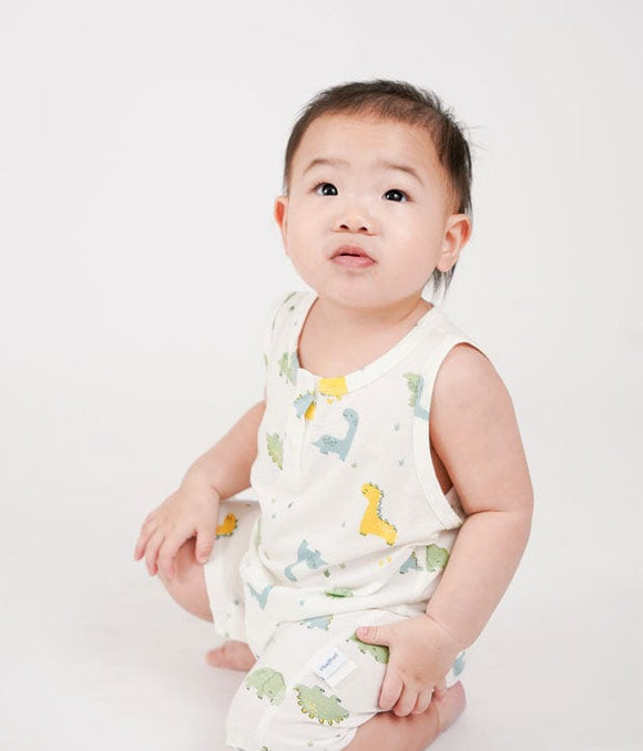 Baby Dinosaurs Cotton Sleeveless Onesie