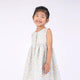 Button Down Petite Fleur Girl Dress - (Light Blue)