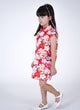 Big Red Sakura Flower Qipao