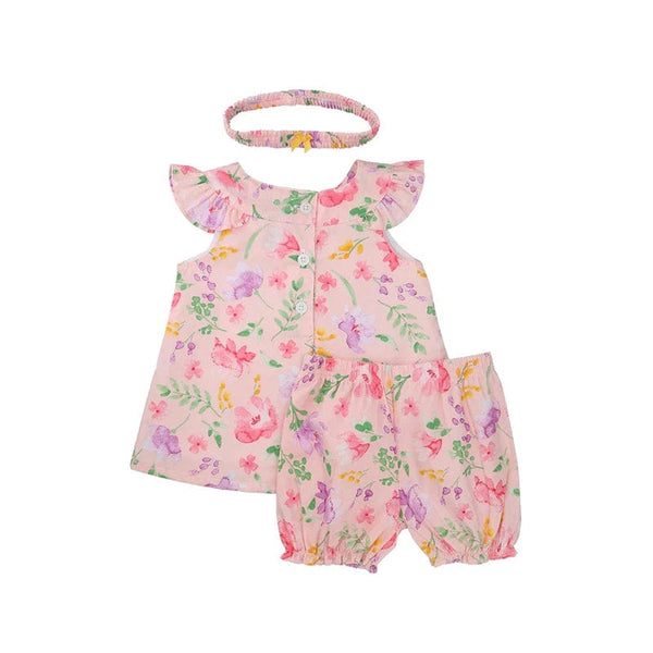 Blooms & Ferns Baby Girl 2pc Set - (Pink)