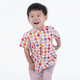Boy Shirt Mandarin Collar - Colourful Maru (Red)
