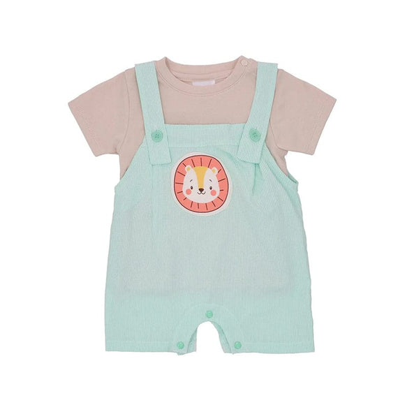 Brave Lion Baby Boy Cotton 2Pc Playsuit
