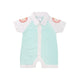 Brave Lion Stripey Green Baby Boy Cotton Onesie