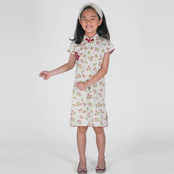 Bright Red Cherries Qipao