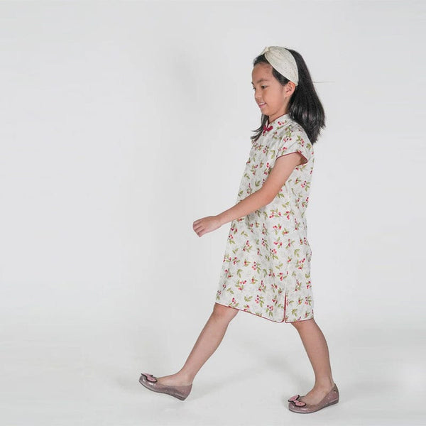 Bright Red Cherries Qipao