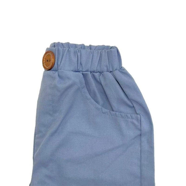 Bruno Pull Up Cotton Shorts (Cobalt Blue)