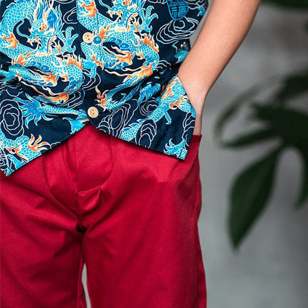 Bruno Pull Up Cotton Shorts (Cobalt Blue)