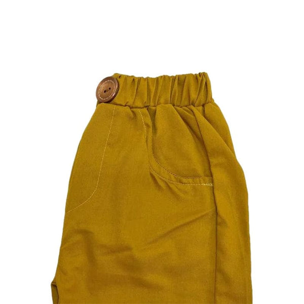 Bruno Pull Up Cotton Shorts (Mustard Yellow)