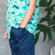 Bruno Pull Up Cotton Shorts (Navy Blue)