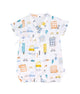 Vehicles & Buildings Cotton Kimono Style Onesie