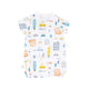 Vehicles & Buildings Cotton Kimono Style Onesie