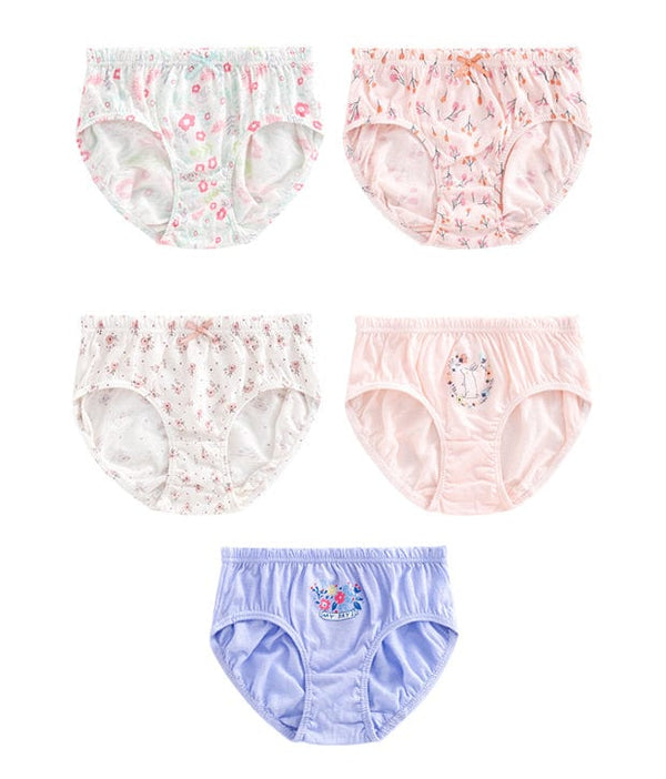 Bunny & Enchanted Forest Cotton Undies (5pc Pack)