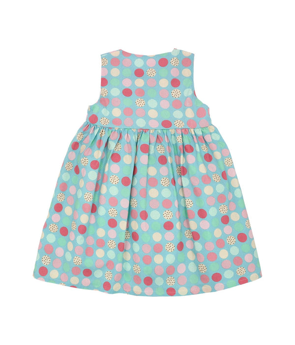 Button Down Colourful Maru Girl Dress - (Blue)