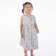 Button Down Colourful Maru Girl Dress - (Blue)