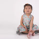Button Down Colourful Maru Girl Dress - (Blue)
