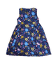 Button Down Flower Paradise Dress (Navy Blue)