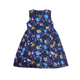 Button Down Flower Paradise Girl Dress (Navy Blue)