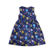 Button Down Flower Paradise Girl Dress (Navy Blue)