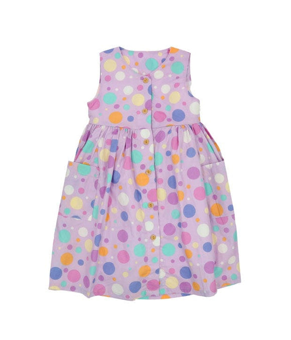 Button Down Maru Maru Dress - (Purple)