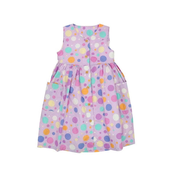 Button Down Maru Maru Girl Dress - (Purple)