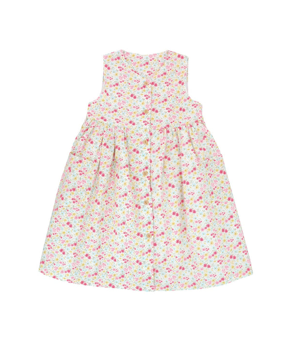 Button Down Petite Fleur Dress - (White)