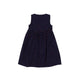 Button Down Petite Roses Girl Dress - (Navy)