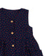 Button Down Petite Roses Girl Dress - (Navy)