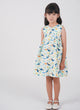 Button Down Shark & Fishes Dress - (White)