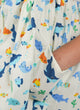 Button Down Shark & Fishes Dress - (White)