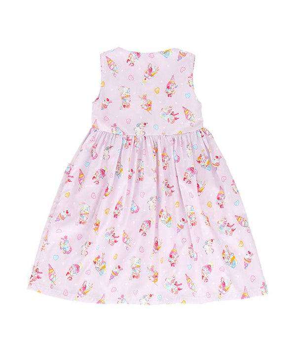 Button Down Unicorn & Ice Cream Dress - (Lilac)