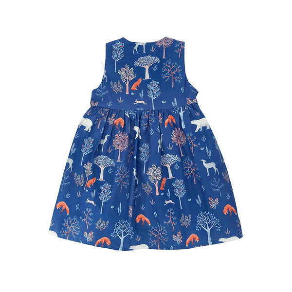 Button Down Animals In Autumn Dress - (Navy)