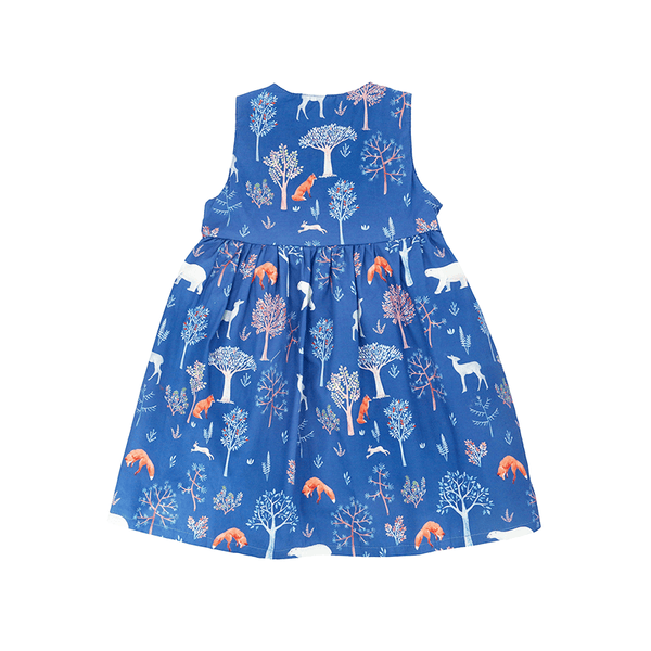Button Down Animals In Autumn Dress - (Navy)
