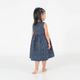Button Down Sweet Roses Dress - (Navy)