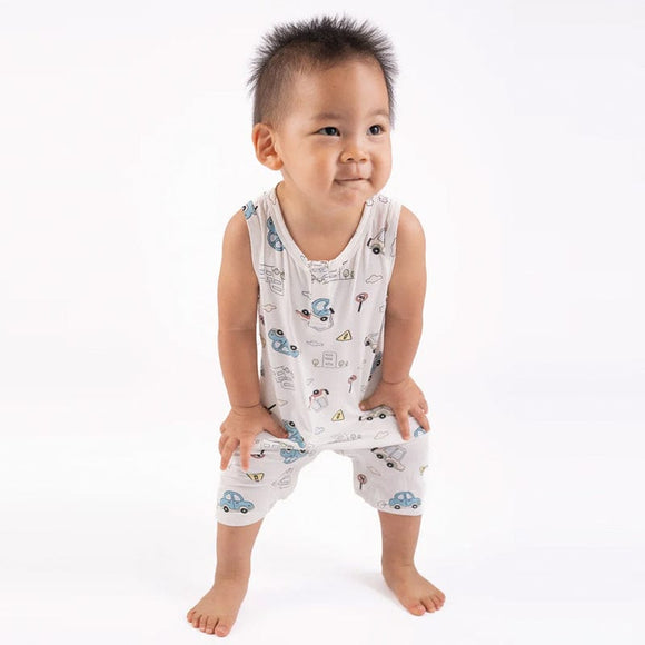 Cars & Buildings Cotton Sleeveless Onesie