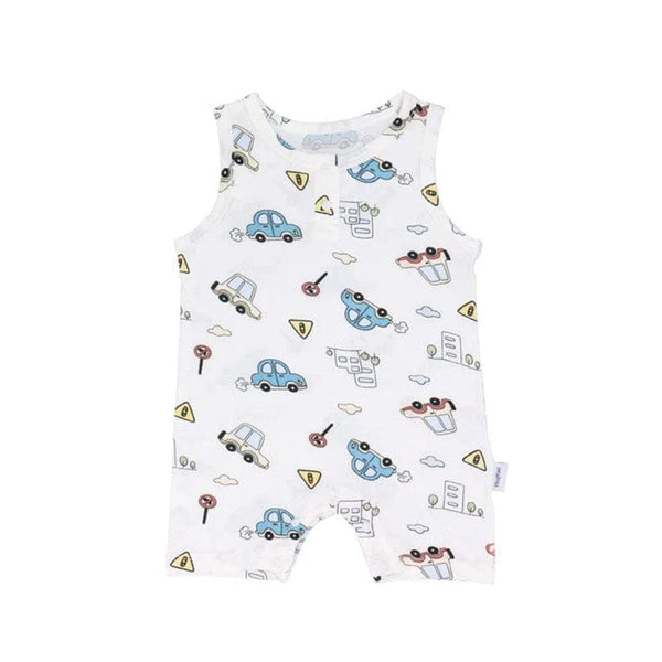 Cars & Buildings Cotton Sleeveless Onesie