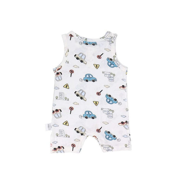 Cars & Buildings Cotton Sleeveless Onesie