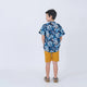 Mandarin Collar Boy Shirt - Celestial Prosperity Dragon (Blue)