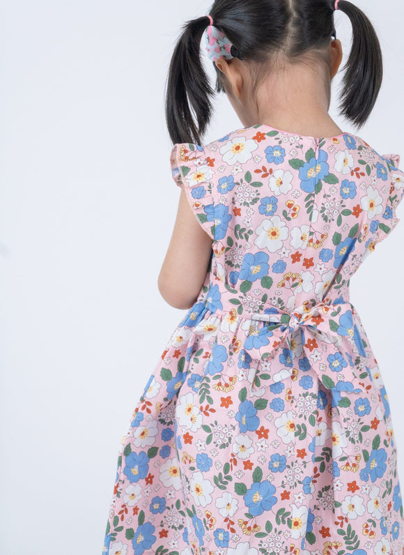 Colourful Festive Blooms Cheongsam Dress