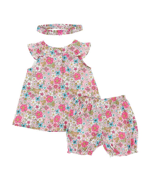 Colourful Periwinkles Baby Girl 2pc Set (Pink)