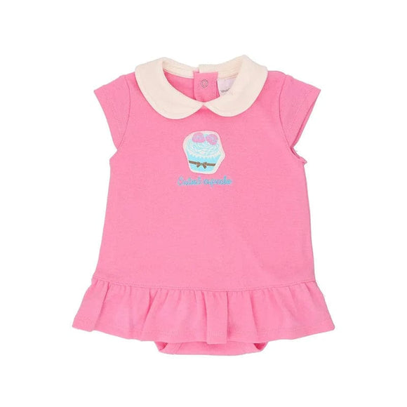 Cutest Cupcake Baby Girl Round Collar Cotton Onesie