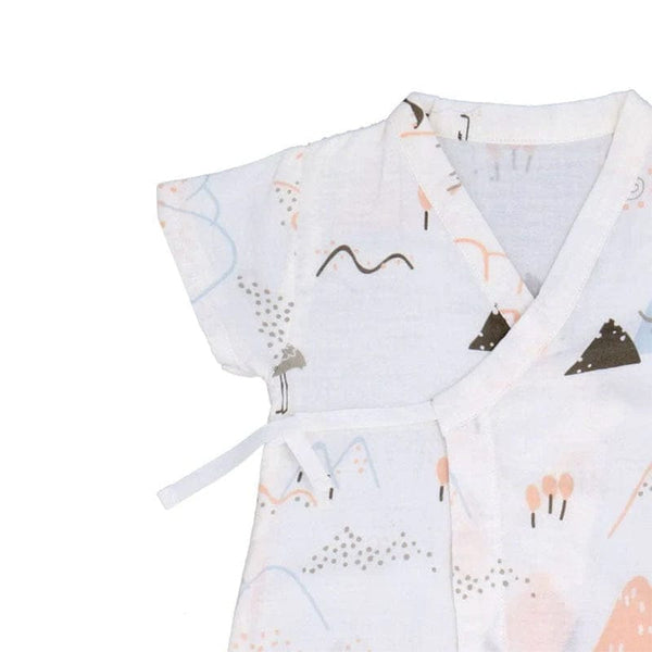 Dancing Flamingos Cotton Kimono Style Onesie