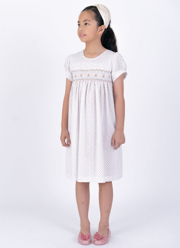 Desiree Petite Flowers Smocked Girl Dress